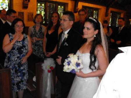 My Dad walking me down the aisle.. :)
