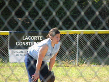 Daughter playing fast pitch softball