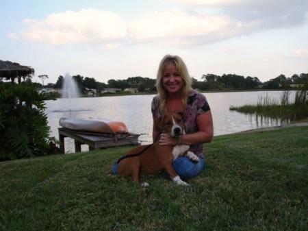 Me and "Tide" in the back yard