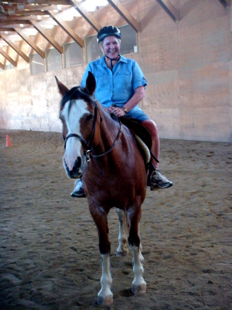 Diane on horseback