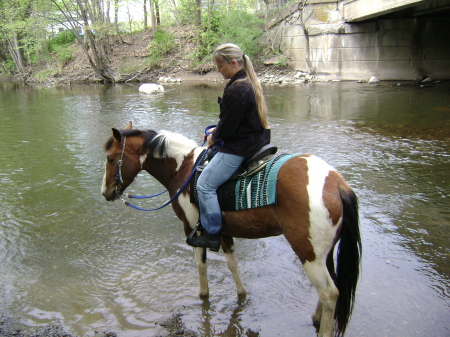 Cookies first time out on the trail