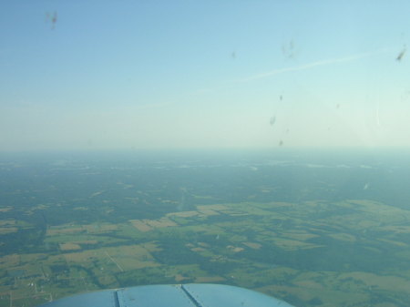 Flying over the Ozarks.