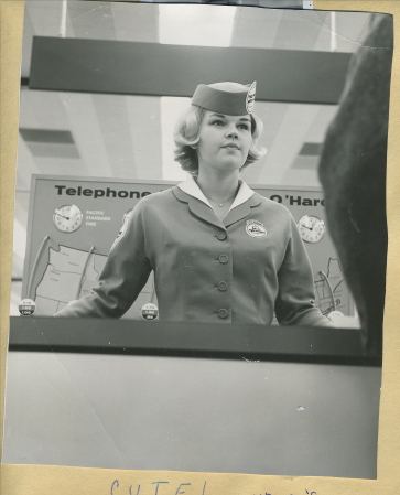 Marian at work at O'Hare in 1963..