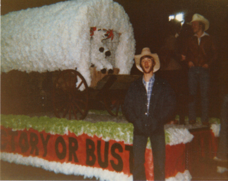Greg Hickey & the Homecoming float