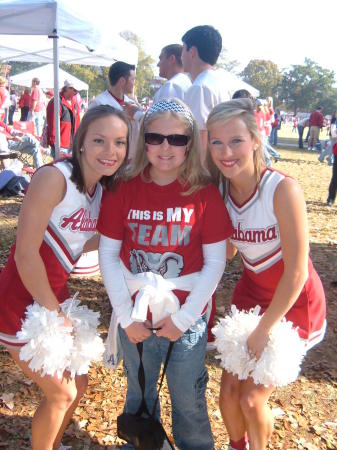 My daughter Kristen with Bama cheerleaders