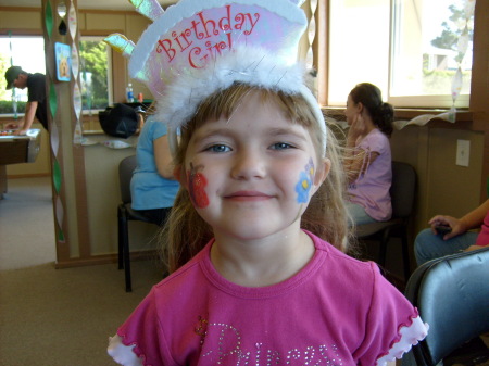 Granddaughter at he 5th b-day party