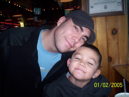 Me and my son at Hooters in NY