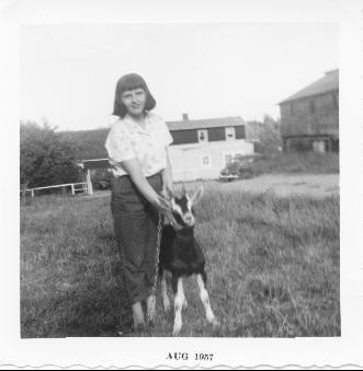 Me, with Rockabilly (goat) 1957