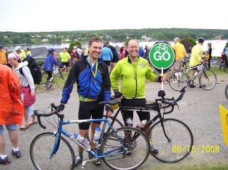 Dan and I at the finish after 180 miles!