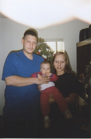 Youngest son, girlfriend and granddaughter