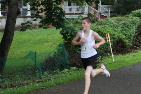 My son Brian running a 5k in Crafton