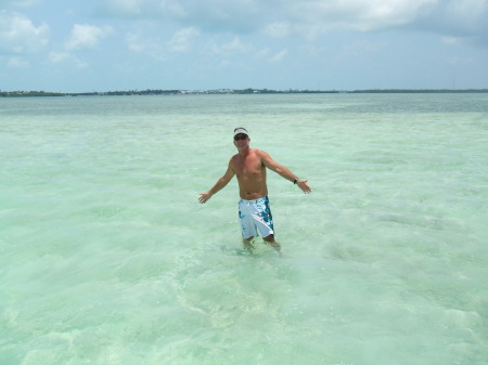 on the sand bar