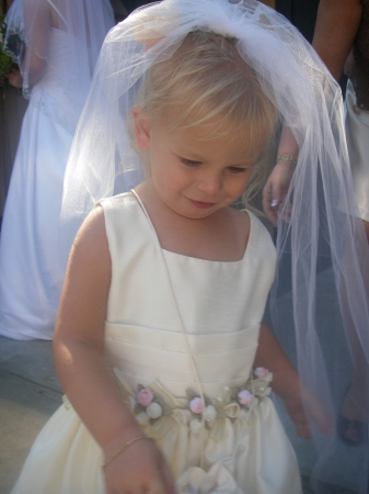 Ashley's first time as a flower girl