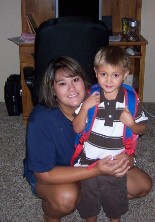 Me and my baby Skylor. First day of Kinder.