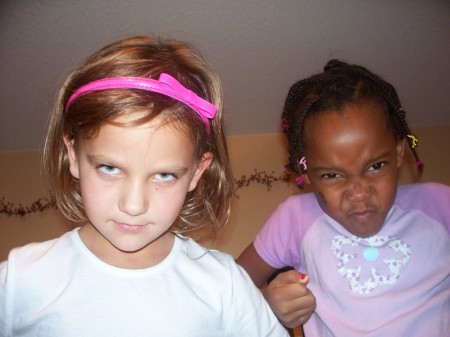 girls with game faces on
