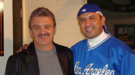 me with Los Angelese Dodgers GM Ned Colletti