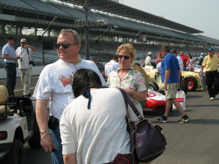 On the track at Indy 500