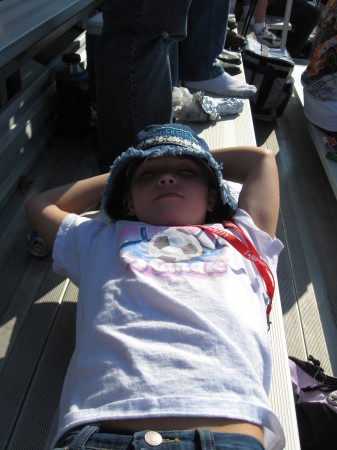 Mallory Asleep at Nascar 2007