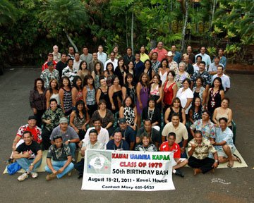 Kauai Class Reunions thru the years!!!