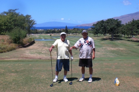 Me & pops hittin the ball on Maui