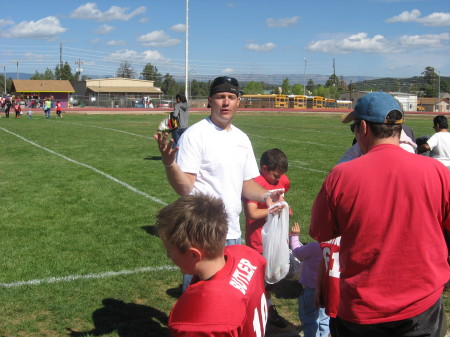 My son, Danny coaching football