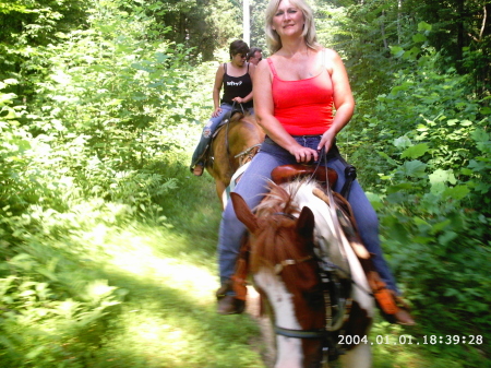 Me on one of my horses last year