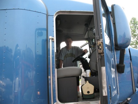 Eddie in Steve's Truck