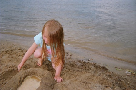 Autumn playing in the Canadian sand - 2008