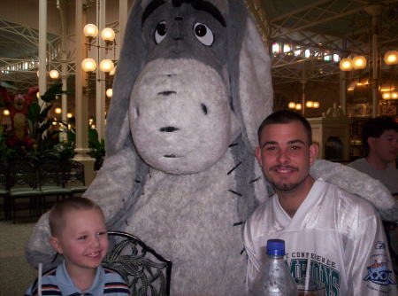 My son David and grandson at Disney