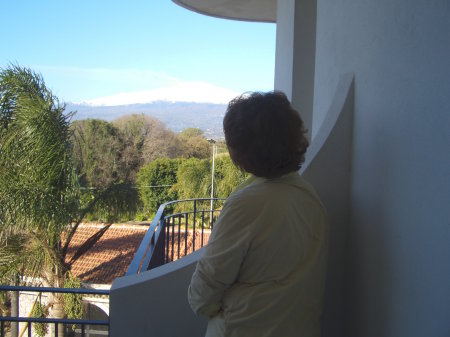 Looking at Mt. Etna in Sicily