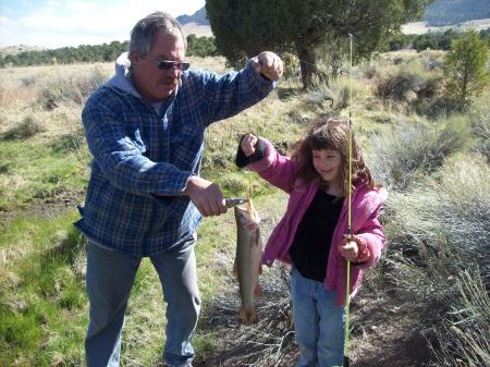 Fishing at the ranch.