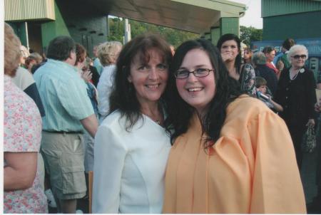 Cathy and daughter Michelle at Graduation 2010