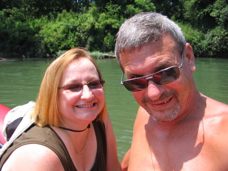 Mike & I canoeing in Oklahoma 08