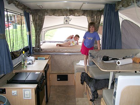 At home in the camper