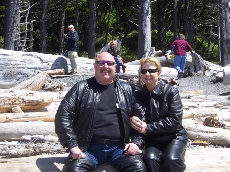 Bob and I on our Harley trip to Sol Duc Hotspr