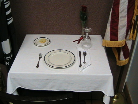 POW / MIA table at NAS Meridian Galley.