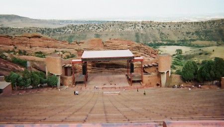 The stage at Red Rocks - A view from the top