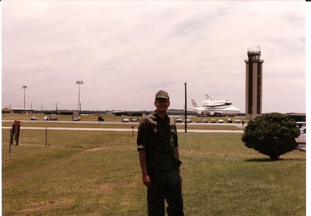 John near the space shuttle challenger 1985
