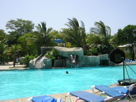 One part of the huge pool at the resort