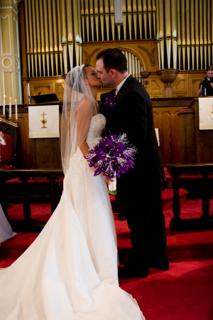 our first kiss as husband and wife