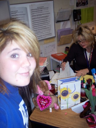 Lizzzies and I working in my classroom 2008