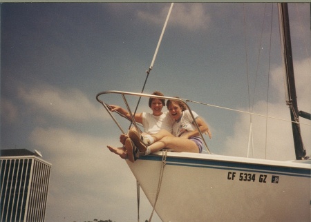 Chillin' on parents sailboat