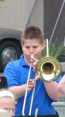 Jacob's solo trombone performance at Courthous