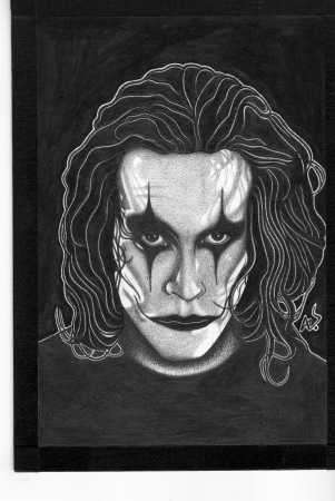 BRANDON LEE - ( THE CROW ) pencil drawing