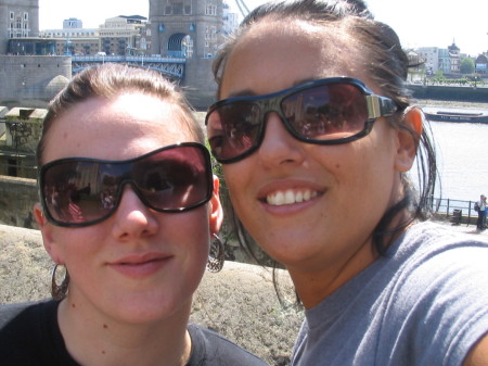 me and tiff in front of the london bridge