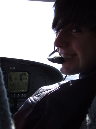 Scott, 17, flying with me to Tahoe 08