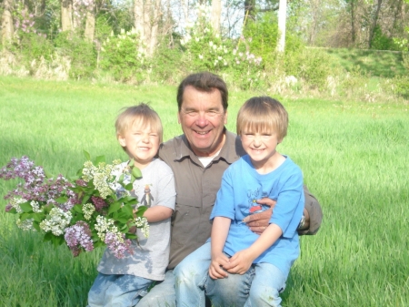 Judy's husband, Wayne and grandsons