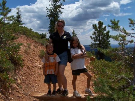 My wife and Kids - Hiking