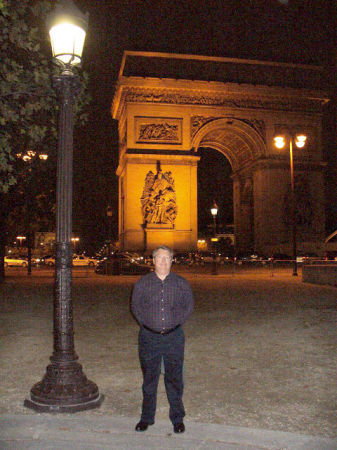 Me in front of the Arc de Triumph, Paris