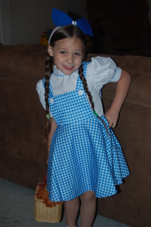 Dressed up as Dorothy